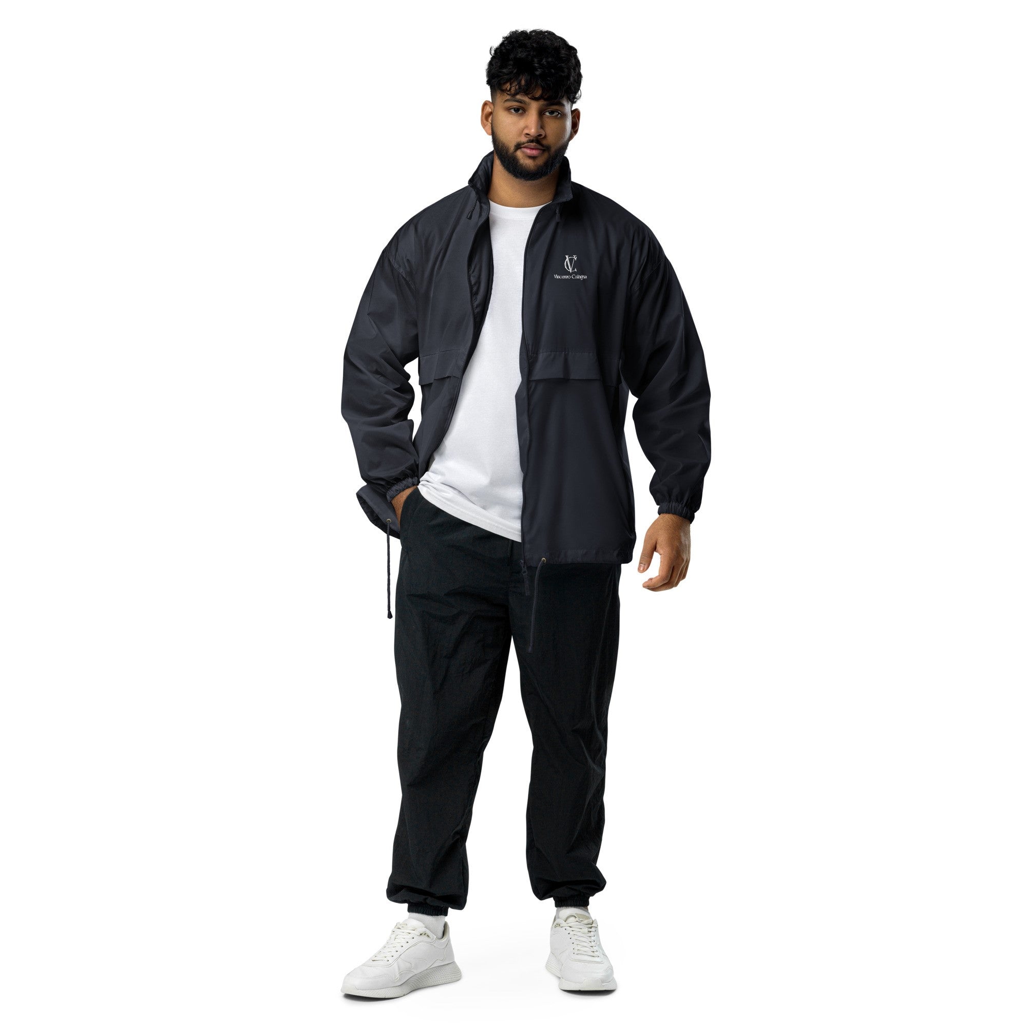 VC Navy Logo White Windbreaker