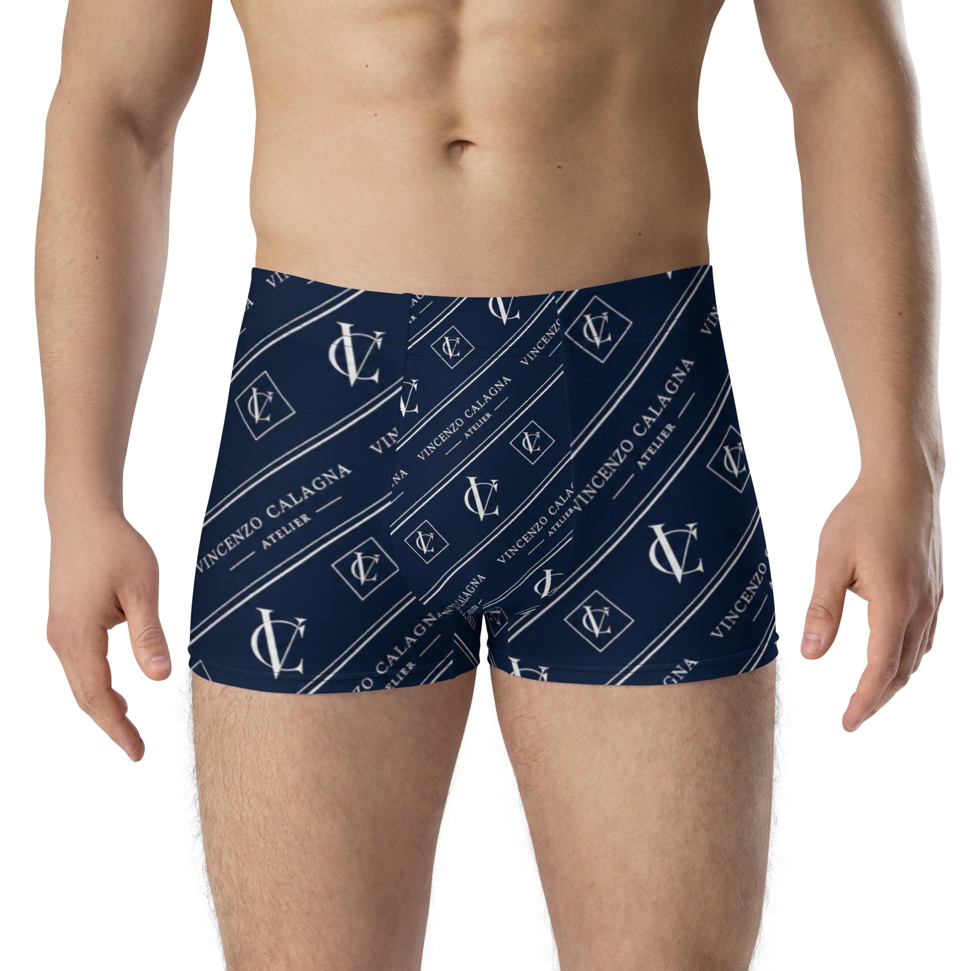 VC White Navy Boxers