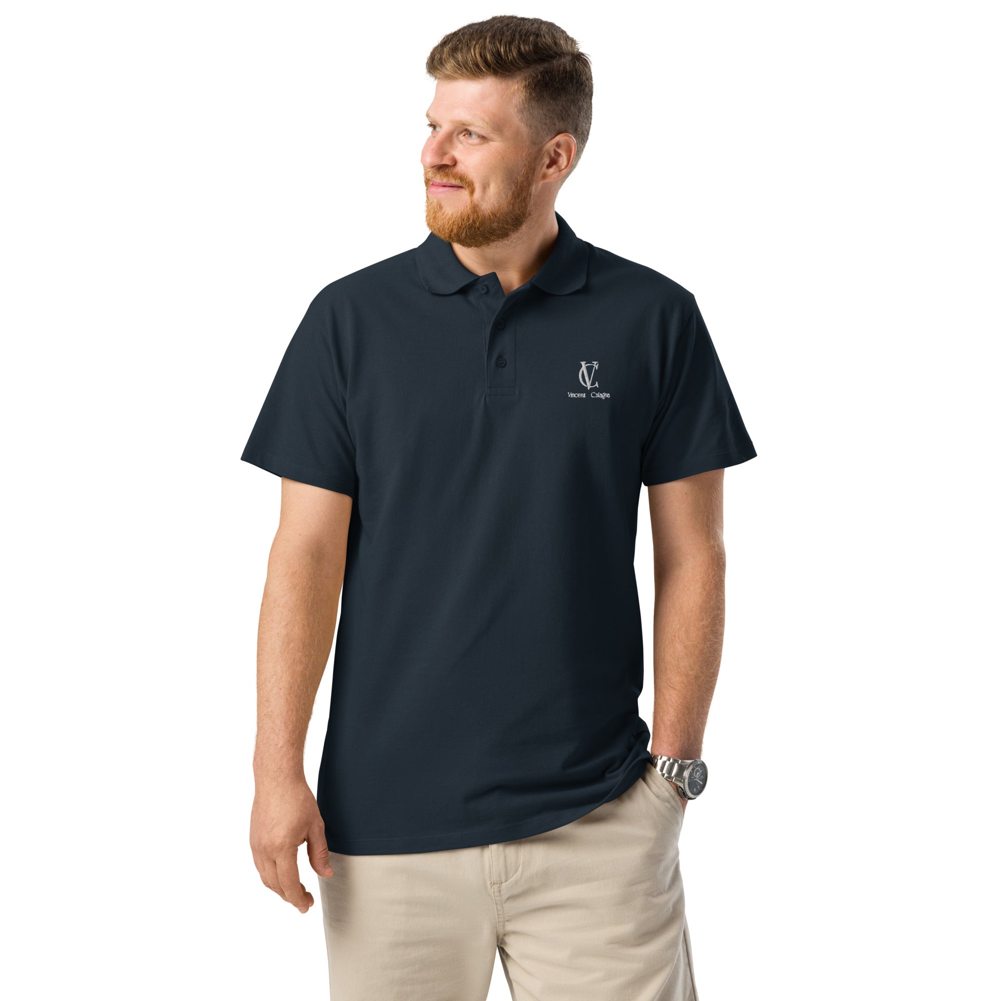Vincenzo Signature Navy Polo